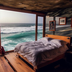 bedroom turning into the ocean