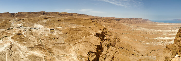 Dead Sea landscape Masada National Park in Israel