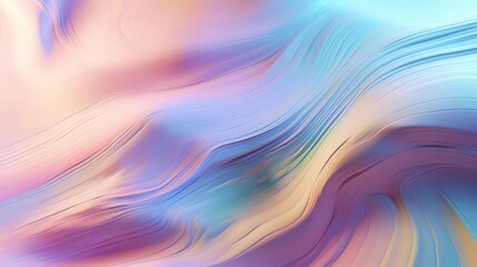 Pastel colored holographic abstract background. Flow, wavy and Curve style.