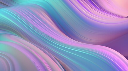 Pastel colored holographic abstract background. Flow, wavy and Curve style.