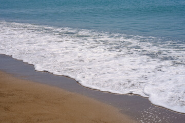 beautiful waves on the beach