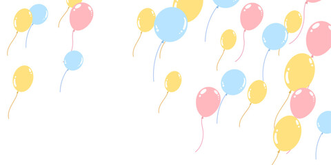 balloons pastel colors vector illustartion