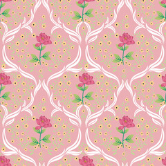 seamless geatmicals flower design pattern on background