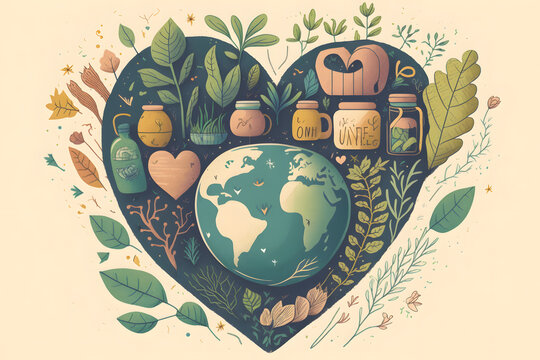 Sustainability Nature Tree Love, Community Family Coming Together, Culture And Planet Heart