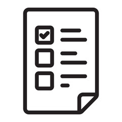 checklist line icon