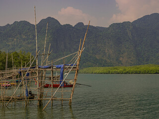 seaside port Fishermen use it to rest their boats in their ways. in a beautiful quiet setting...