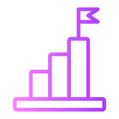 Obraz premium goal gradient icon