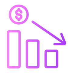 bankrupt gradient icon