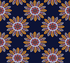 seamless paisley with emit  pattern on background