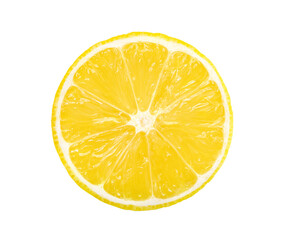 Fototapeta na wymiar lemon slice isolated on transparent png
