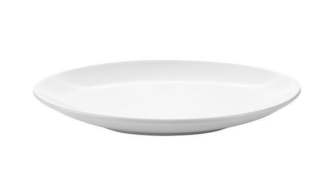 white plate isolated on  transparent png