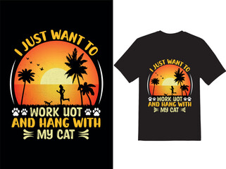 unique cat t-shirt design, cat t-shirt design or cat poster design cat quotes, and typography cat design.