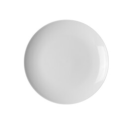 Empty ceramic round plate isolated on transparent png