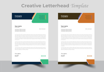 Abstract Letterhead Design Modern Business Letterhead Design Template	
