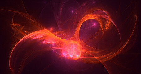 3D rendering abstract technology fractal background