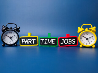 Alarm clock with the word PART TIME JOBS