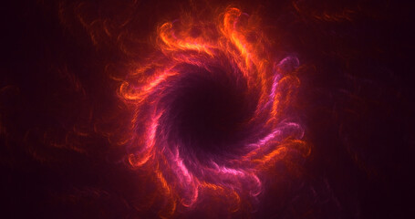 3D rendering abstract colorful fractal light background