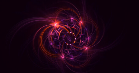 3D rendering abstract round light background