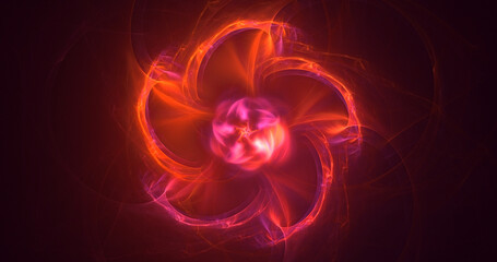 3D rendering abstract colorful fractal light background