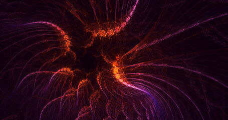 3D rendering abstract colorful fractal light background