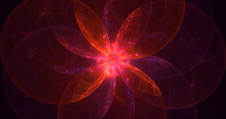 3D rendering abstract colorful fractal light background