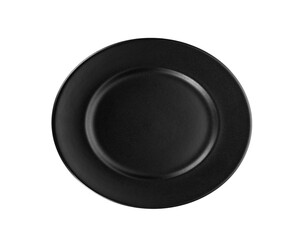 black plate isolated on transparent png