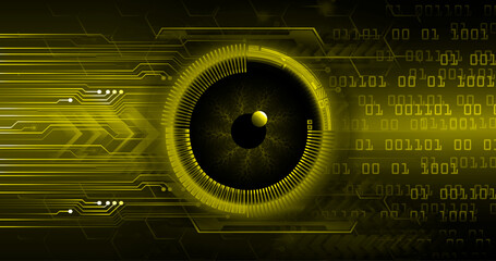 eye cyber circuit future technology concept background