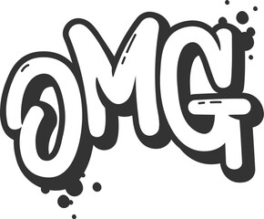 Graffiti Omg Lettering