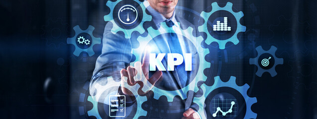 KPI. Key performance indicator. Business technology Internet and network concept. Background Data Center