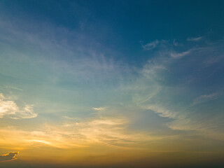 Fototapeta na wymiar Sunset in the sky. Beautiful red sunset over the ocean.