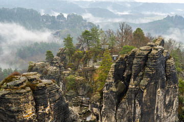 Felslandschaft im Basteigebiet der Sächsischen Schweiz 6