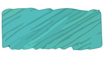 Green rectangular shape with diagonal brush strokes in grunge style. Irregular shapes and rough edges. Design element.