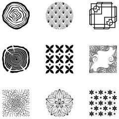 set of geometric shapes