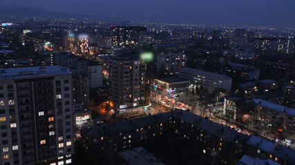 night timelapse Bishkekcity