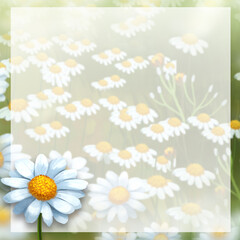 Greeting cards or online media templates. Daisy flowers suit gentleness. or organic products Can be made into notebook paper or thank you cards.