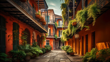 New Orleans. Breathtaking travel destination place. Generative AI