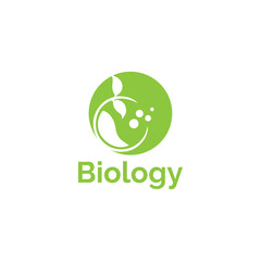 biology logo design vector templet, 