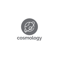 cosmology logo design vector templet, 