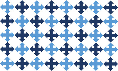 seamless geometric pattern with triangles, blue diamond checkerboard repeat pattern, replete image, design for fabric printing