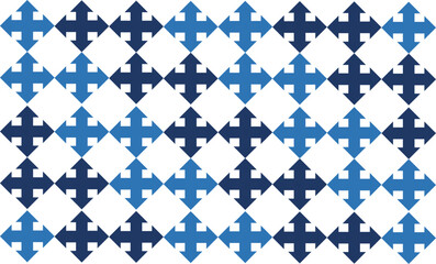 seamless geometric pattern with triangles, blue diamond checkerboard repeat pattern, replete image, design for fabric printing