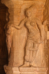 ancient stone carving in indian temple