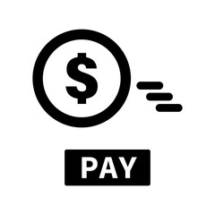 Pay icon. Coin Payment. Vector.