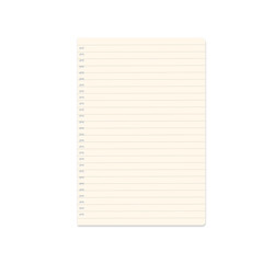 Blank notepad page with space for text or images with shadow, isolated on transparent background. PNG image.