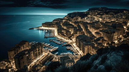 Monaco. Breathtaking travel destination place. Generative AI