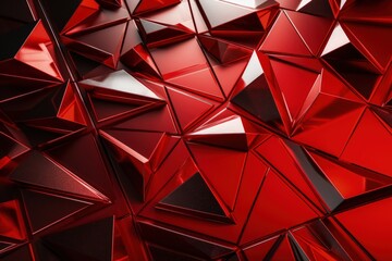 Red Modern Abstractions: Complex and Creative Geometric Shapes