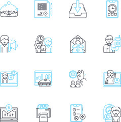 Learning Progress linear icons set. Growth, Improvement, Advancement, Development, Mastery, Achievement, Progression line vector and concept signs. Evolvement,Intellectual,Maturation outline