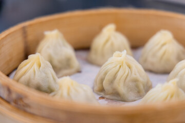 Chinese food xiao long bao steamed soup dumpling bun