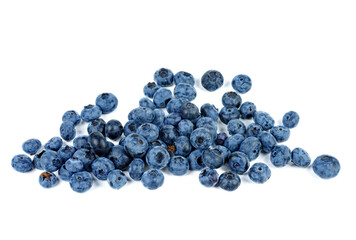 Pile of blueberry isolated on a white background