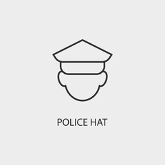Police_hat vector icon illustration sign