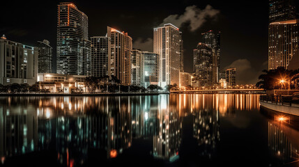 Fototapeta premium Miami. Breathtaking travel destination place. Generative AI